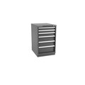 Champion Tool Storage Modular Drawer Cabinet, 6 Drawer, Dark Gray, Steel, 22 in W x 28-1/2 in D x 36 in H N15000602ILCFTB-DG